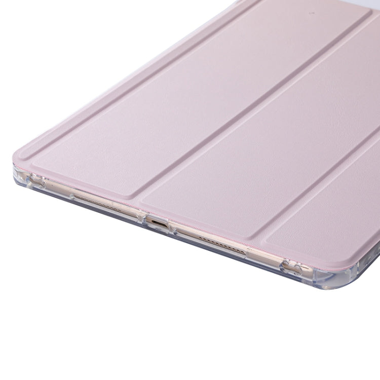For iPad 10.2 2021 / 2020 / 10.5 3-Fold Lock Buckle Leather Smart Tablet Case(Pink) - iPad 10.2 Cases by buy2fix | Online Shopping UK | buy2fix