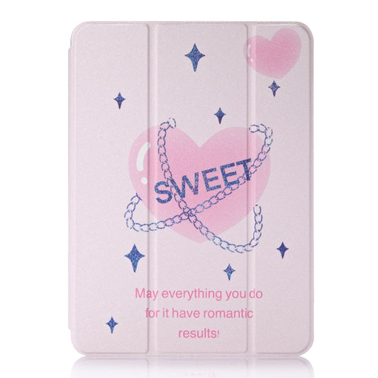 For iPad Pro 11 2022 / 2021 / 2020 Split Drawer Rotation Painted Leather Smart Tablet Case(Love Heart) - iPad Pro 11 (2022/2021) Cases by buy2fix | Online Shopping UK | buy2fix