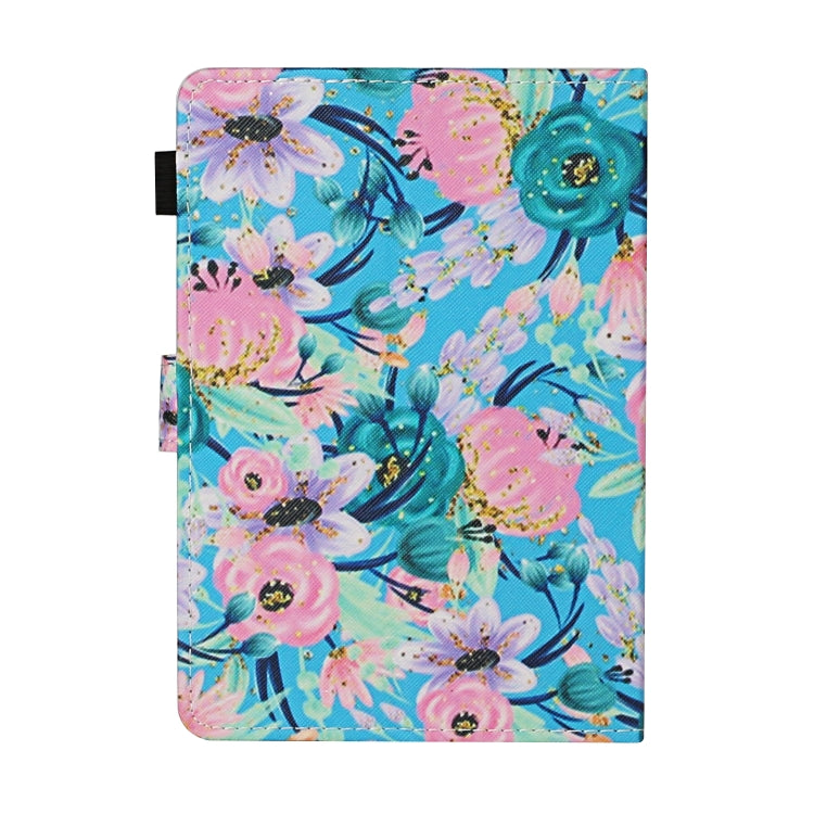 For 7 inch Universal Tablet PC Flower Pattern Horizontal Flip Leather Case with Card Slots & Holder(Pink Flower) - 7 inch by buy2fix | Online Shopping UK | buy2fix