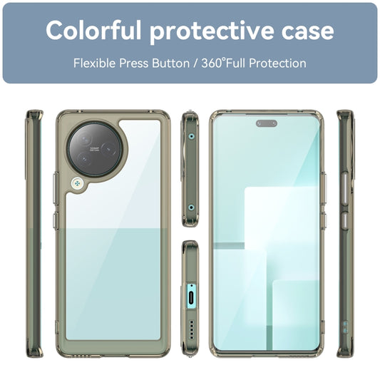 For Xiaomi Civi 3 Colorful Series Acrylic Hybrid TPU Phone Case(Transparent Grey) by buy2fix