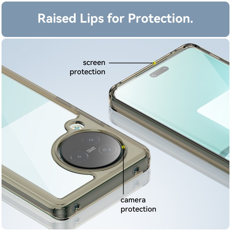 For Xiaomi Civi 3 Colorful Series Acrylic Hybrid TPU Phone Case(Transparent Grey) by buy2fix