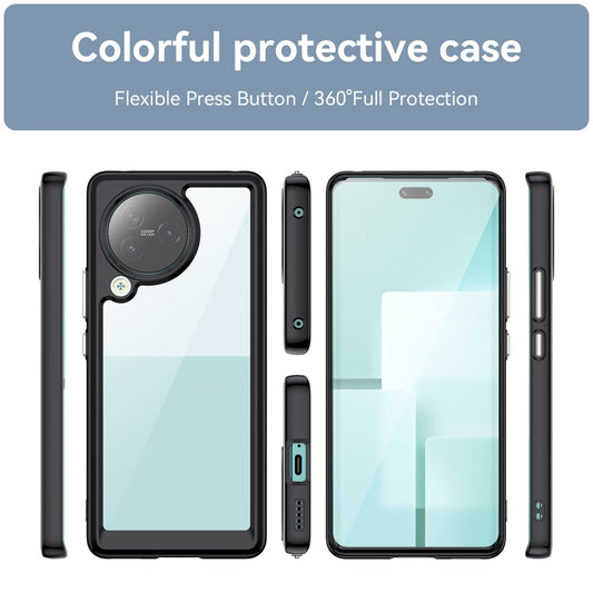 For Xiaomi Civi 3 Colorful Series Acrylic Hybrid TPU Phone Case(Black) by buy2fix