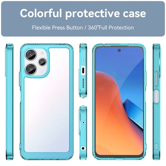 For Xiaomi Poco M6 Pro 5G Colorful Series Acrylic Hybrid TPU Phone Case(Transparent Blue) by buy2fix