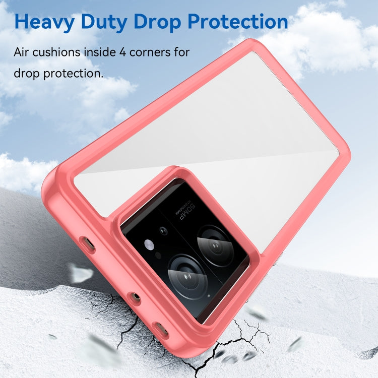 For Xiaomi Redmi K60 Ultra Colorful Series Acrylic Hybrid TPU Phone Case(Red) - Xiaomi Cases by buy2fix | Online Shopping UK | buy2fix