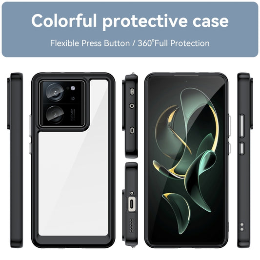 For Xiaomi Redmi K60 Ultra Colorful Series Acrylic Hybrid TPU Phone Case(Black) by buy2fix