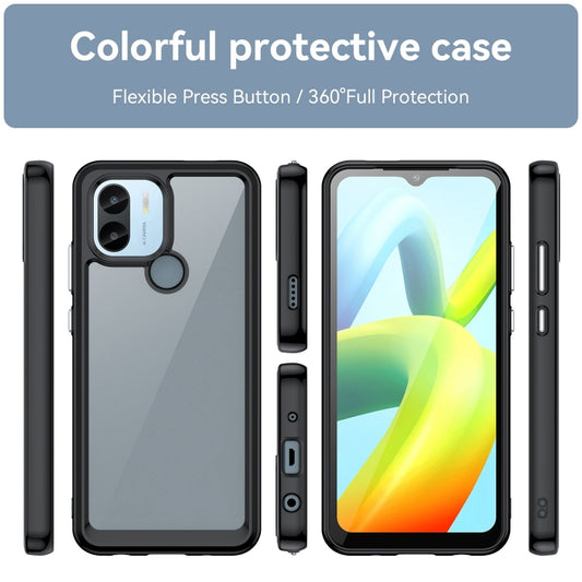For Xiaomi Poco C51 Colorful Series Acrylic Hybrid TPU Phone Case(Black) by buy2fix