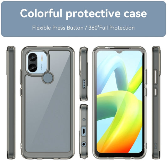 For Xiaomi Redmi A2+ Colorful Series Acrylic Hybrid TPU Phone Case(Transparent Grey) by buy2fix