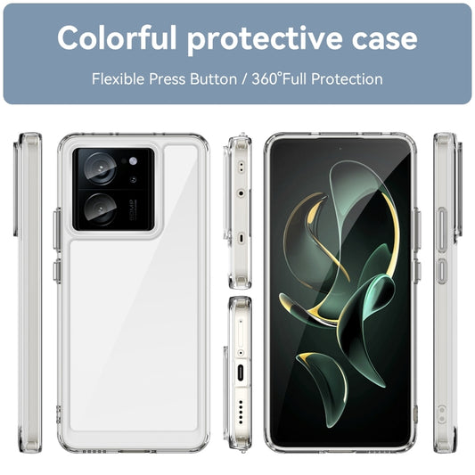 For Xiaomi 13T Colorful Series Acrylic Hybrid TPU Phone Case(Transparent) by buy2fix