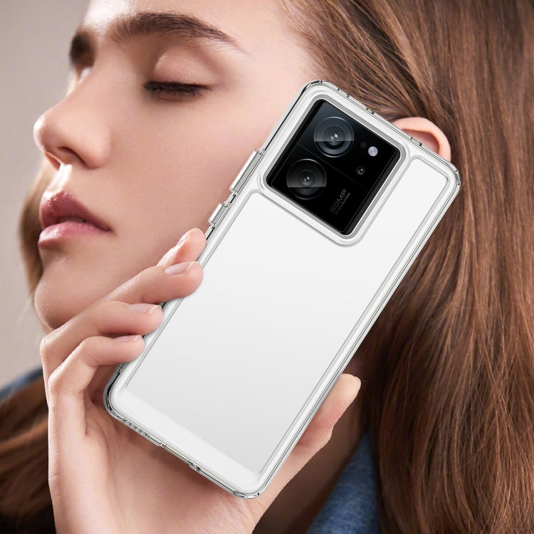 For Xiaomi 13T Colorful Series Acrylic Hybrid TPU Phone Case(Transparent) by buy2fix