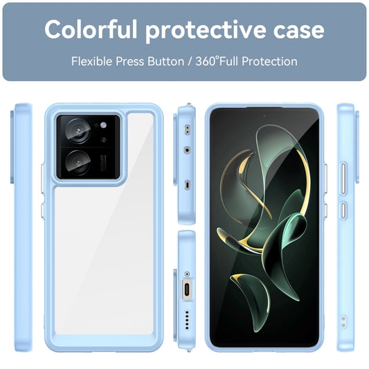 For Xiaomi 13T Pro Colorful Series Acrylic Hybrid TPU Phone Case(Blue) by buy2fix