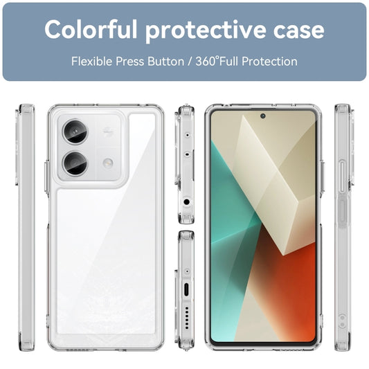 For Xiaomi Redmi Note 13 5G Colorful Series Acrylic Hybrid TPU Phone Case(Transparent) by buy2fix