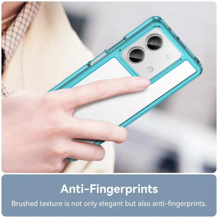 For Xiaomi Redmi Note 13 5G Colorful Series Acrylic Hybrid TPU Phone Case(Transparent Blue) - Xiaomi Cases by buy2fix | Online Shopping UK | buy2fix