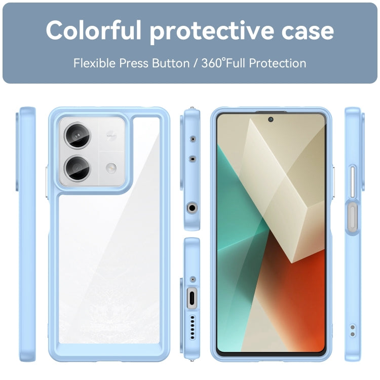For Xiaomi Redmi Note 13 5G Colorful Series Acrylic Hybrid TPU Phone Case(Blue) - Xiaomi Cases by buy2fix | Online Shopping UK | buy2fix