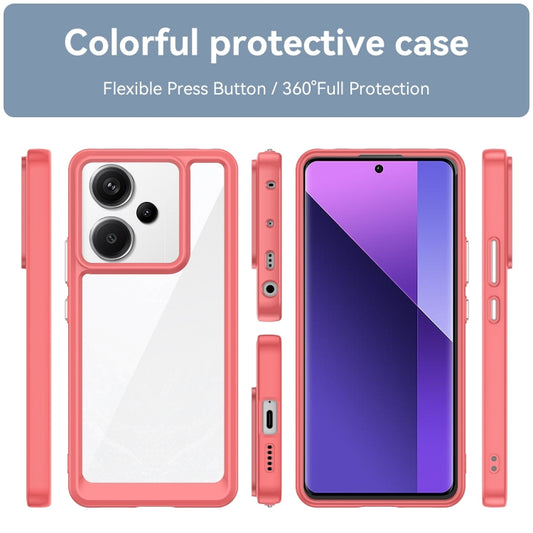 For Xiaomi Redmi Note 13 Pro+ Colorful Series Acrylic Hybrid TPU Phone Case(Red) by buy2fix