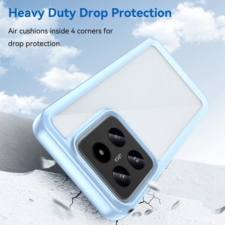 For Xiaomi 14 Colorful Series Acrylic Hybrid TPU Phone Case(Blue) - Xiaomi Cases by buy2fix | Online Shopping UK | buy2fix