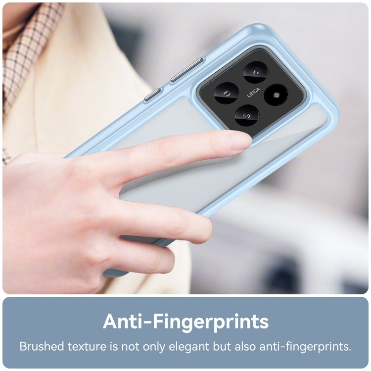For Xiaomi 14 Colorful Series Acrylic Hybrid TPU Phone Case(Blue) - Xiaomi Cases by buy2fix | Online Shopping UK | buy2fix