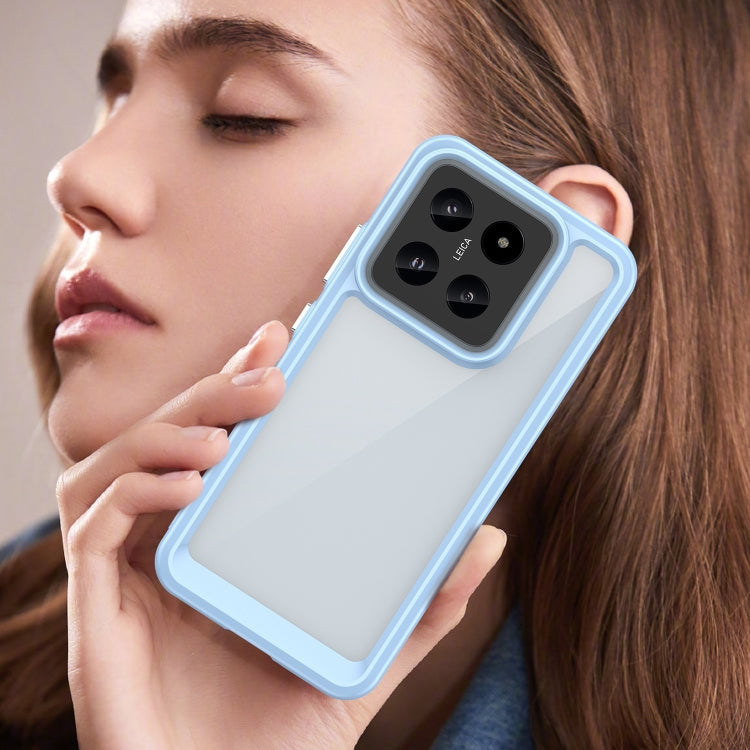For Xiaomi 14 Colorful Series Acrylic Hybrid TPU Phone Case(Blue) by buy2fix