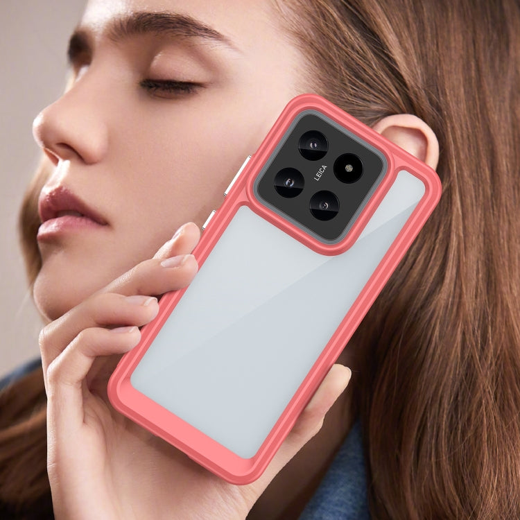 For Xiaomi 14 Pro Colorful Series Acrylic Hybrid TPU Phone Case(Red) by buy2fix