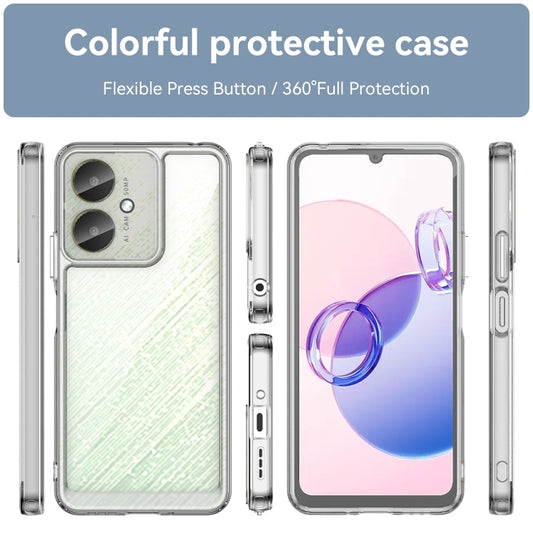 For Xiaomi Redmi 13R 5G Colorful Series Acrylic Hybrid TPU Phone Case(Transparent) by buy2fix
