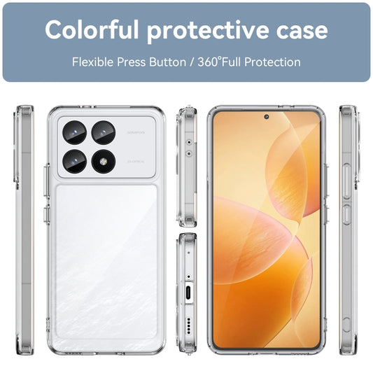 For Xiaomi Redmi K70 Colorful Series Acrylic Hybrid TPU Phone Case(Transparent) by buy2fix