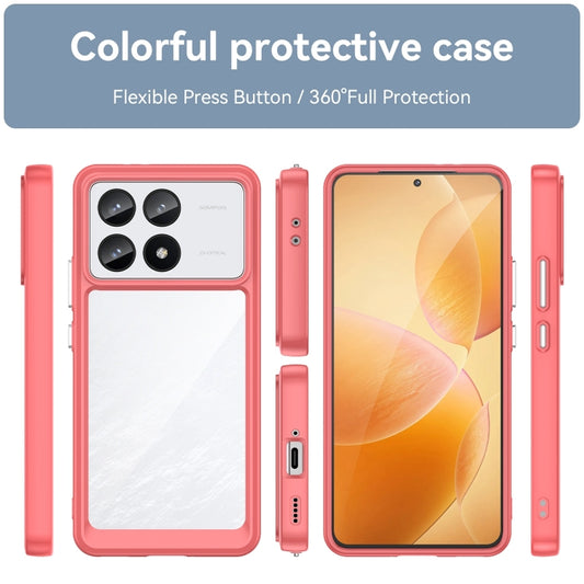 For Xiaomi Redmi K70 Colorful Series Acrylic Hybrid TPU Phone Case(Red) by buy2fix