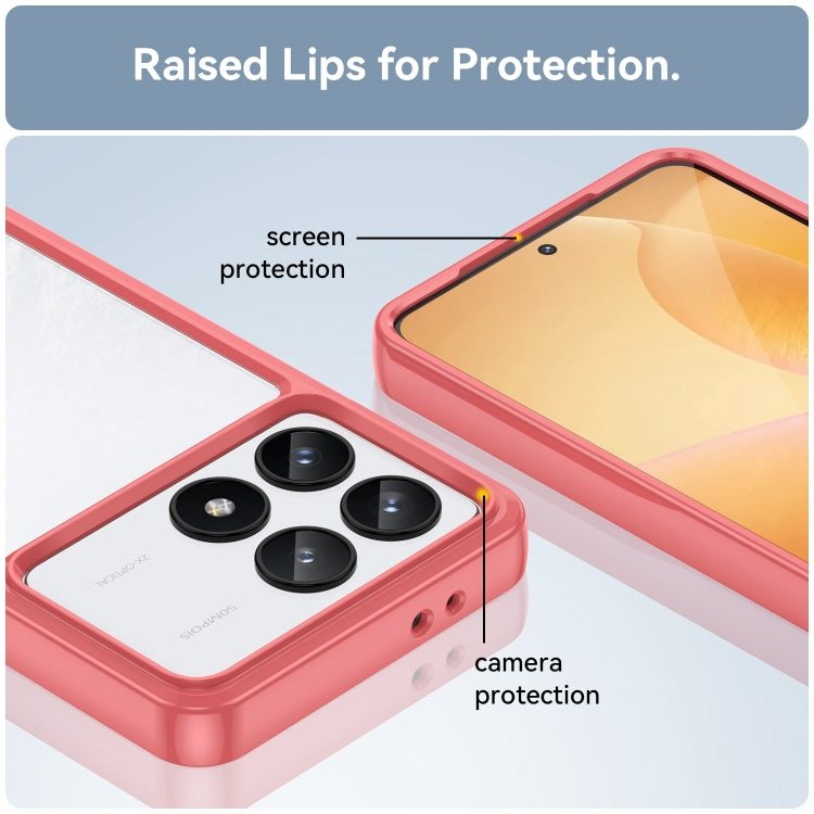 For Xiaomi Redmi K70 Colorful Series Acrylic Hybrid TPU Phone Case(Red) - Xiaomi Cases by buy2fix | Online Shopping UK | buy2fix
