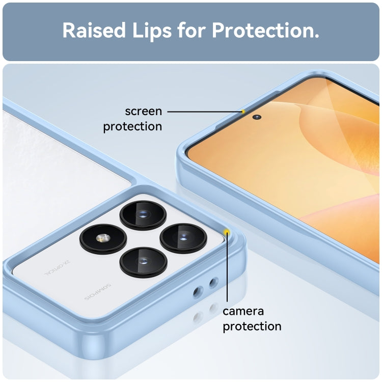 For Xiaomi Redmi K70 Pro Colorful Series Acrylic Hybrid TPU Phone Case(Blue) - Xiaomi Cases by buy2fix | Online Shopping UK | buy2fix