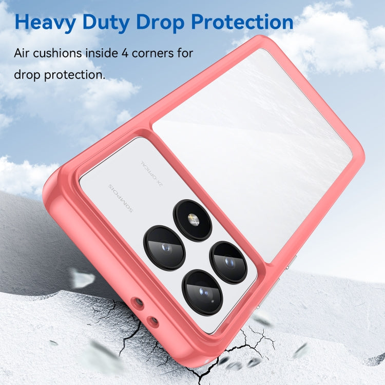 For Xiaomi Redmi K70 Pro Colorful Series Acrylic Hybrid TPU Phone Case(Red) - Xiaomi Cases by buy2fix | Online Shopping UK | buy2fix