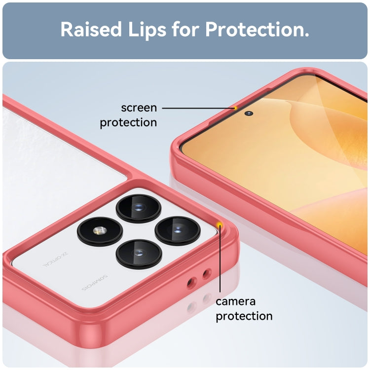 For Xiaomi Redmi K70 Pro Colorful Series Acrylic Hybrid TPU Phone Case(Red) - Xiaomi Cases by buy2fix | Online Shopping UK | buy2fix