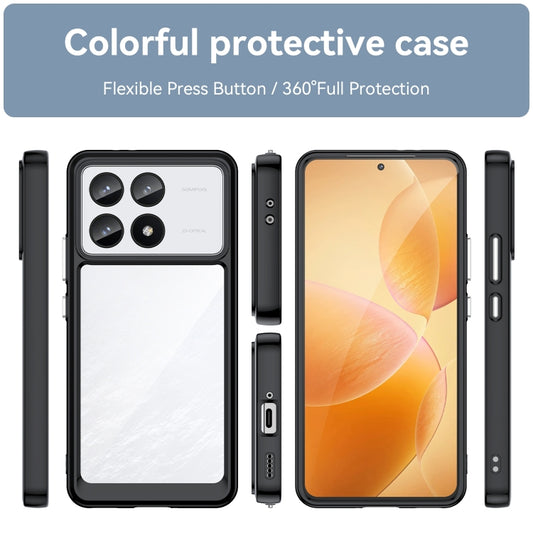 For Xiaomi Redmi K70 Pro Colorful Series Acrylic Hybrid TPU Phone Case(Black) by buy2fix