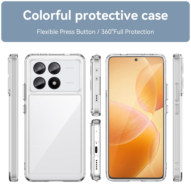For Xiaomi Redmi K70E Colorful Series Acrylic Hybrid TPU Phone Case(Transparent) - Xiaomi Cases by buy2fix | Online Shopping UK | buy2fix