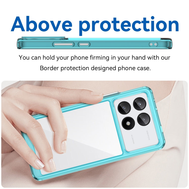 For Xiaomi Redmi K70E Colorful Series Acrylic Hybrid TPU Phone Case(Transparent Blue) - Xiaomi Cases by buy2fix | Online Shopping UK | buy2fix