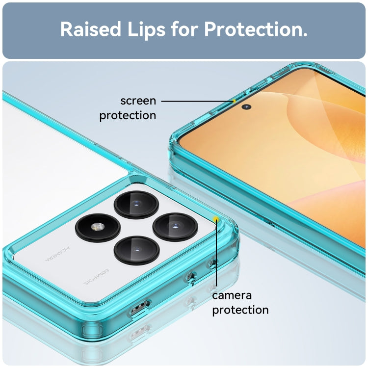For Xiaomi Redmi K70E Colorful Series Acrylic Hybrid TPU Phone Case(Transparent Blue) - Xiaomi Cases by buy2fix | Online Shopping UK | buy2fix