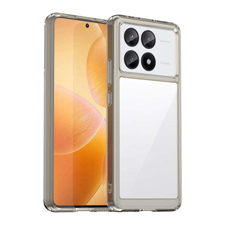For Xiaomi Redmi K70E Colorful Series Acrylic Hybrid TPU Phone Case(Transparent Grey) - Xiaomi Cases by buy2fix | Online Shopping UK | buy2fix