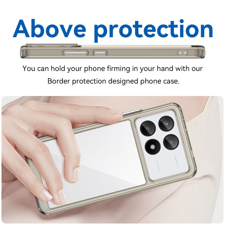 For Xiaomi Redmi K70E Colorful Series Acrylic Hybrid TPU Phone Case(Transparent Grey) - Xiaomi Cases by buy2fix | Online Shopping UK | buy2fix