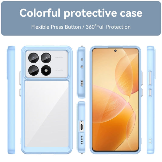 For Xiaomi Redmi K70E Colorful Series Acrylic Hybrid TPU Phone Case(Blue) by buy2fix