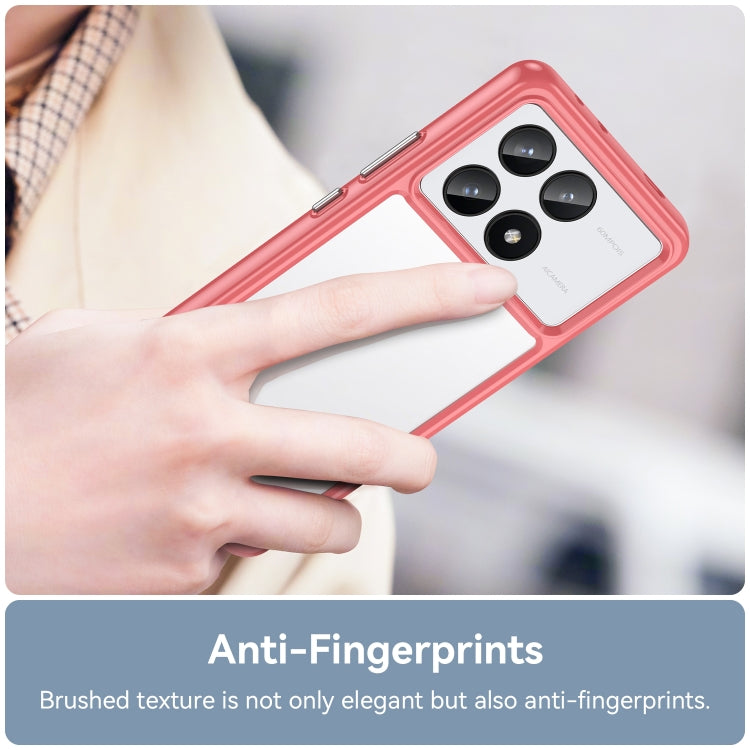 For Xiaomi Redmi K70E Colorful Series Acrylic Hybrid TPU Phone Case(Red) - Xiaomi Cases by buy2fix | Online Shopping UK | buy2fix