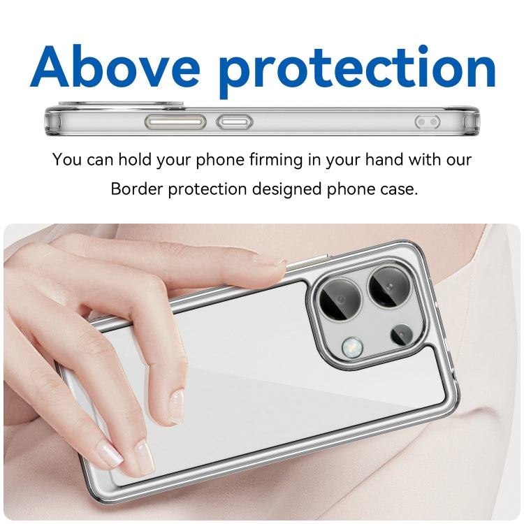 For Xiaomi Redmi Note 13 4G Global Colorful Series Acrylic Hybrid TPU Phone Case(Transparent) - Xiaomi Cases by buy2fix | Online Shopping UK | buy2fix