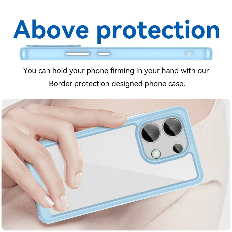 For Xiaomi Redmi Note 13 4G Global Colorful Series Acrylic Hybrid TPU Phone Case(Blue) - Xiaomi Cases by buy2fix | Online Shopping UK | buy2fix