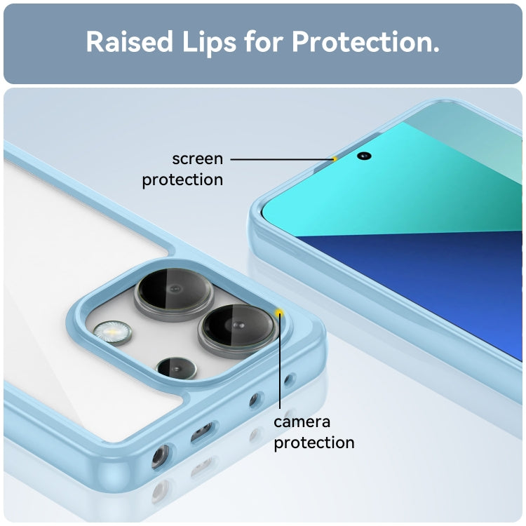 For Xiaomi Redmi Note 13 4G Global Colorful Series Acrylic Hybrid TPU Phone Case(Blue) - Xiaomi Cases by buy2fix | Online Shopping UK | buy2fix