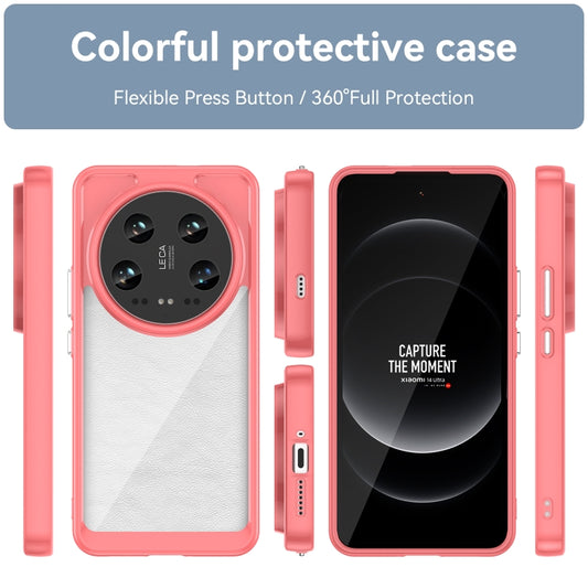 For Xiaomi 14 Ultra Colorful Series Acrylic Hybrid TPU Phone Case(Red) by buy2fix