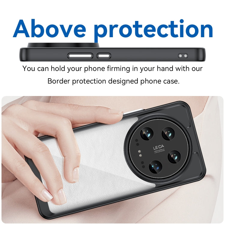 For Xiaomi 14 Ultra Colorful Series Acrylic Hybrid TPU Phone Case(Black) - Xiaomi 14 Ultra Cases by buy2fix | Online Shopping UK | buy2fix