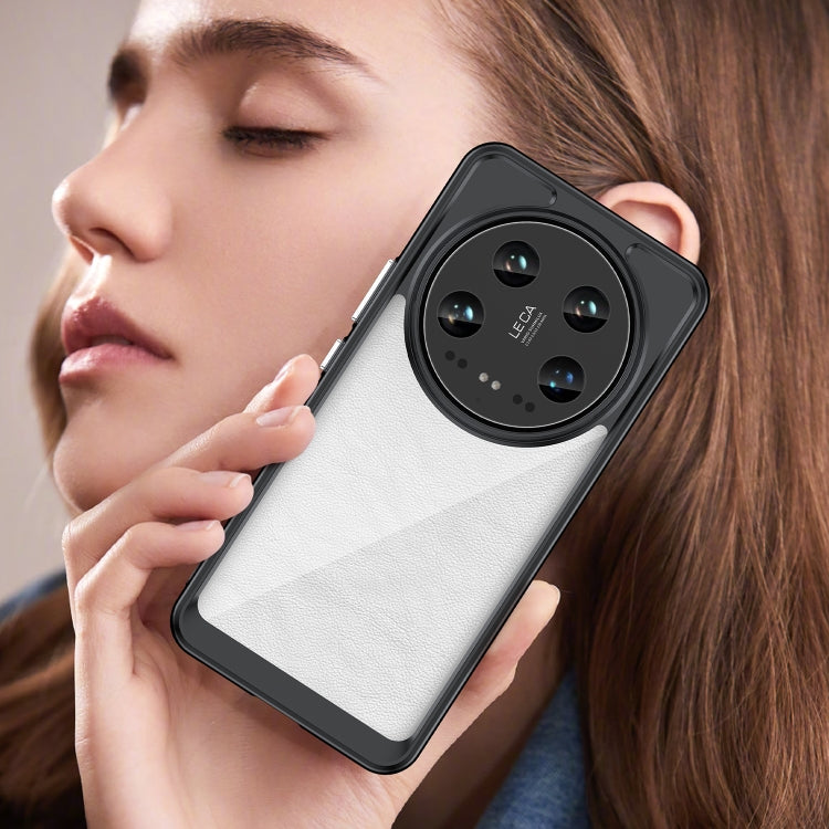 For Xiaomi 14 Ultra Colorful Series Acrylic Hybrid TPU Phone Case(Black) by buy2fix