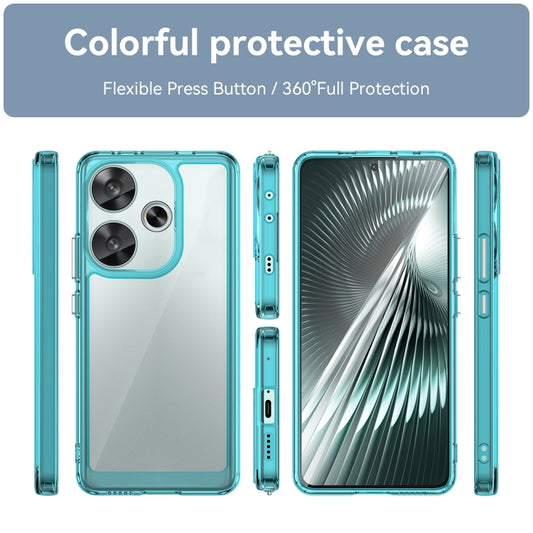 For Xiaomi Redmi Turbo 3 Colorful Series Acrylic Hybrid TPU Phone Case(Transparent Blue) by buy2fix
