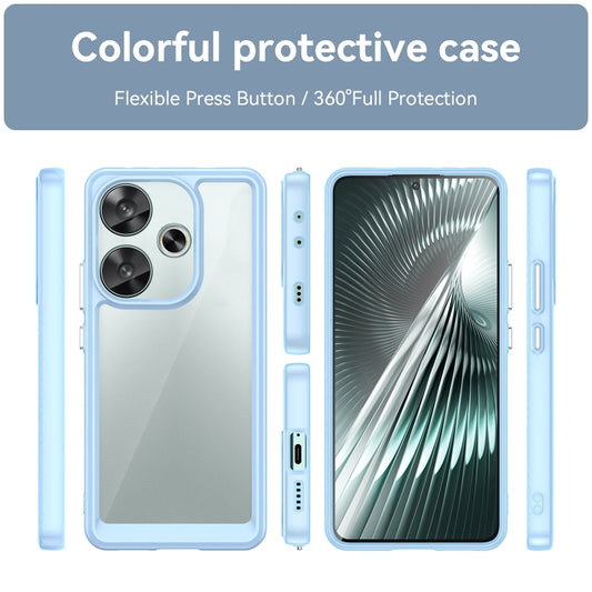 For Xiaomi Redmi Turbo 3 Colorful Series Acrylic Hybrid TPU Phone Case(Blue) by buy2fix
