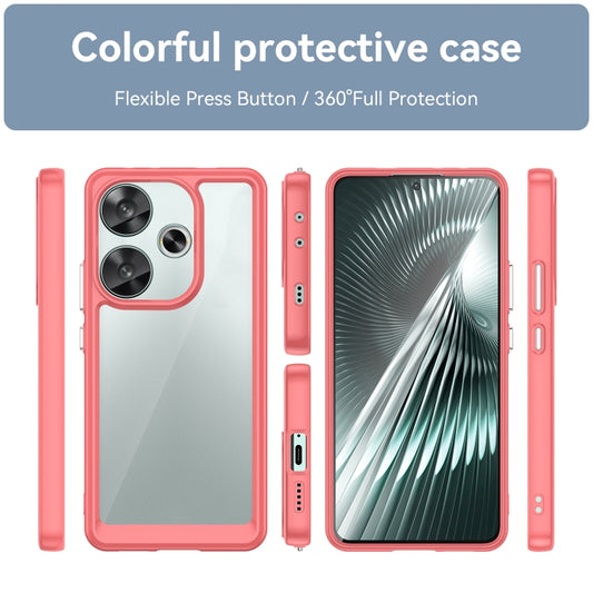 For Xiaomi Redmi Turbo 3 Colorful Series Acrylic Hybrid TPU Phone Case(Red) by buy2fix