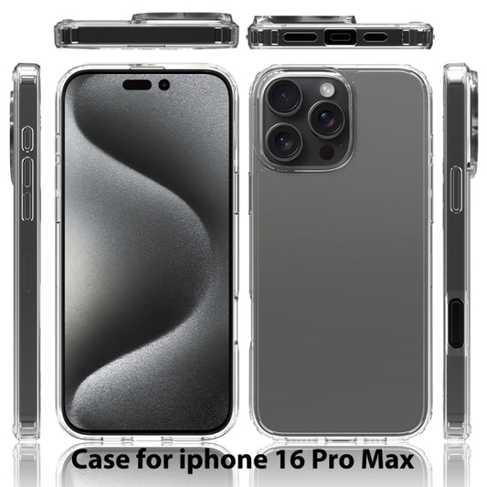 For iPhone 16 Pro Max Scratchproof Acrylic TPU Phone Case(Transparent) by buy2fix