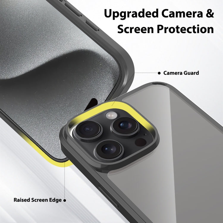 For iPhone 16 Pro Max Scratchproof Acrylic TPU Phone Case(Black) by buy2fix