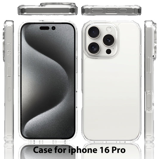 For iPhone 16 Pro Scratchproof Acrylic TPU Phone Case(Transparent) by buy2fix