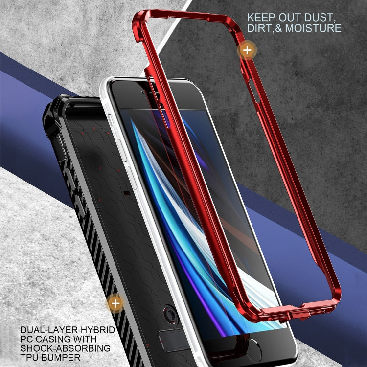 For iPhone SE 2022 / 2020 / 8 / 7 Armor Series Holder Phone Case(Blue) by buy2fix